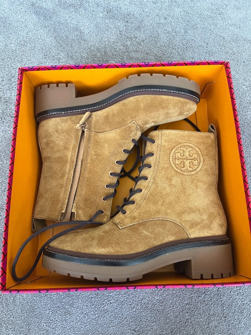 Tory Burch 50mm lug sole booties